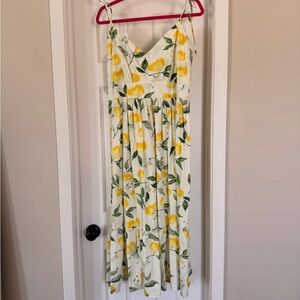 Layered With Love Lemon Print Maxi Dress NWT | Tie Straps | Spring Summer
